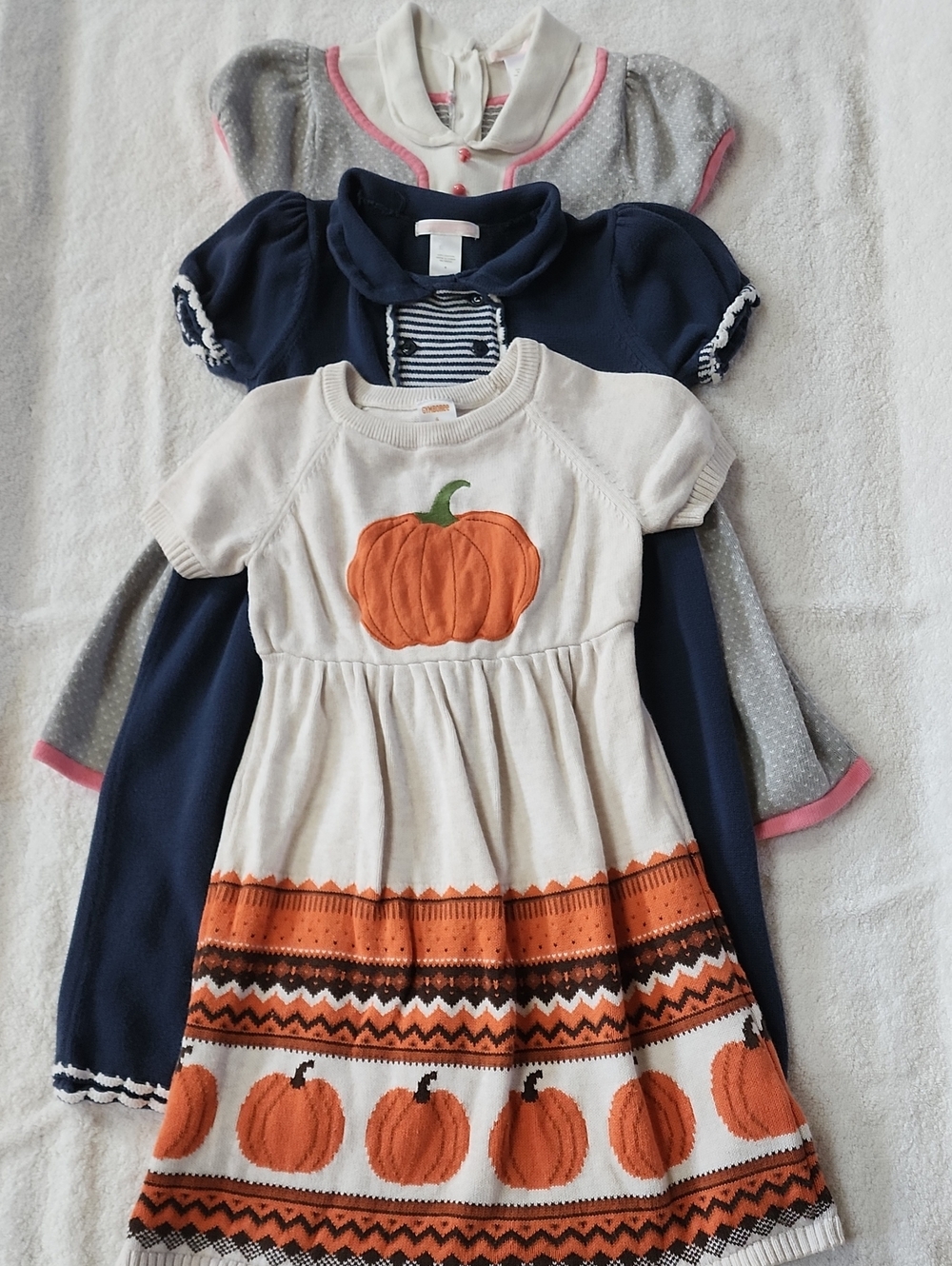 Janue & Jack/Gymboree Girls Lot Of 3 Sweater Dresses Size 6 Preowned